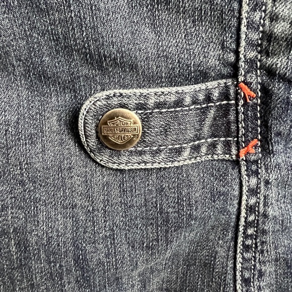 Vintage Harley-Davidson Jeans vest - size 1W - Picture 7 of 8